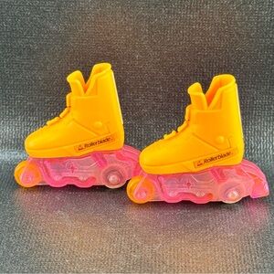 Vintage Barbie Teresa Orange Sparking Flicker n Flash Rollerblades Skates 1991